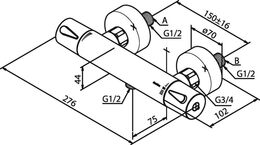 Damixa Silhouet mattamusta suihkutermostaatti tyyppihyväksytty malli
