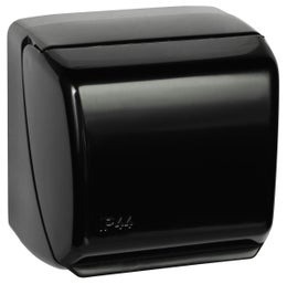 ELKO pistorasia RS16 1S/16A/250V/IP44 PPR kalustepistorasia musta