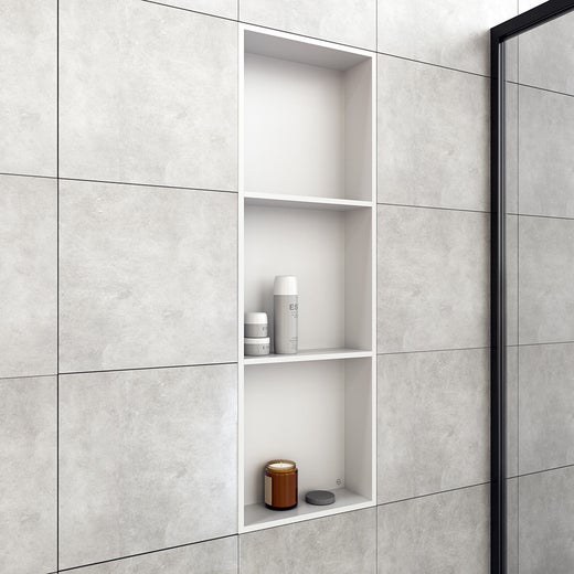 Euroshrink sein&auml;hylly kolmella tasolla rst 900x300x100 mm mattavalkoinen